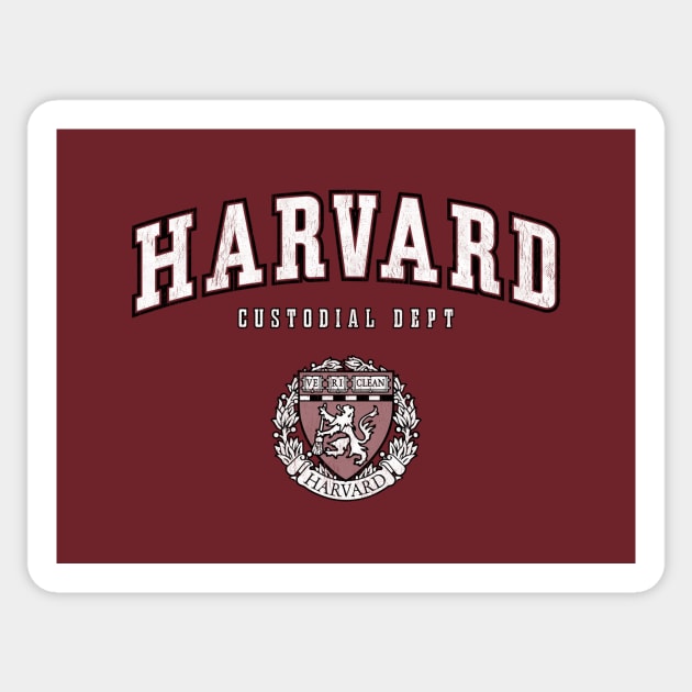 Harvard (Custodial Dept) Sticker by TheFactorie